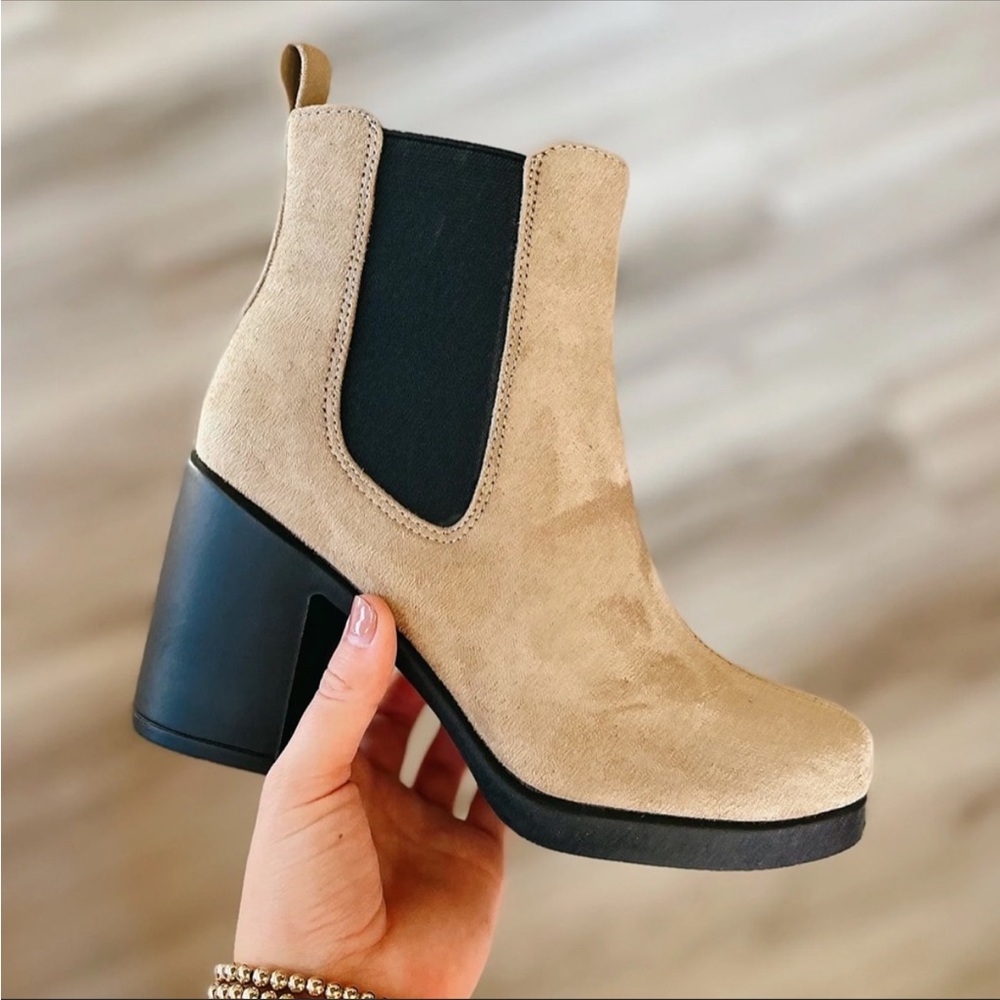 MID CALF PLATFORM BLOCK HEEL ARBOR SODA SHOES